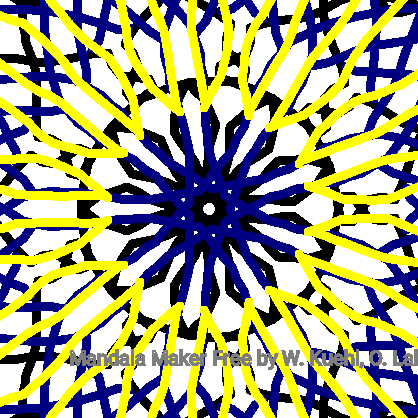 Black, Blue, & Yellow Mandala