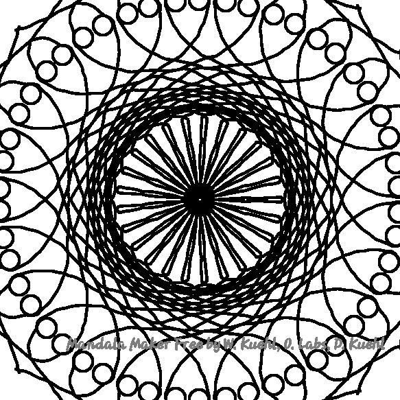 a simple yet fun mandala that if you took the time to colour it, it could be, not just a mandala, but a work of art